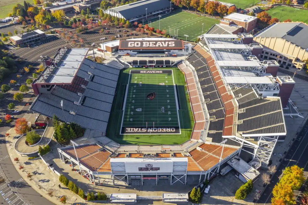 Corvallis Oregon State University from the air
